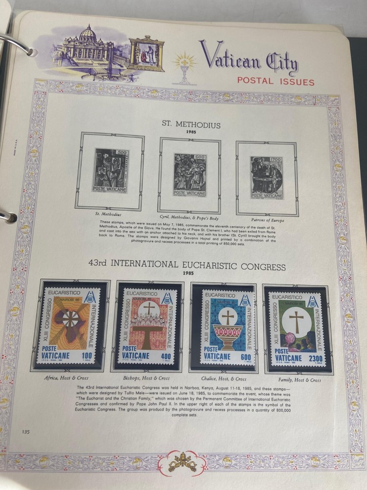 Joystamp: Awesome White Ace Vatican City Album Pages Mint Never Hinged