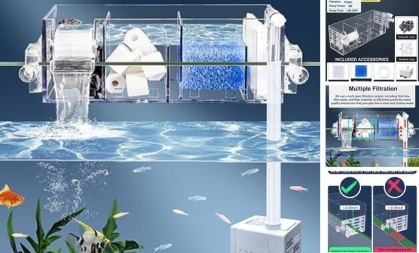 Premium Multi-Layer Aquarium Filter for 5 to 30 Gallon Fish Tanks: Medium