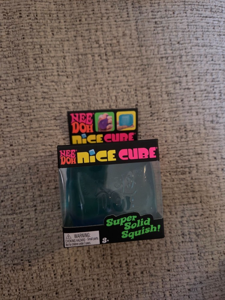 NeeDoh Nice Cube - Super Solid Squish - Pick Your Color: pink, purple, or blue