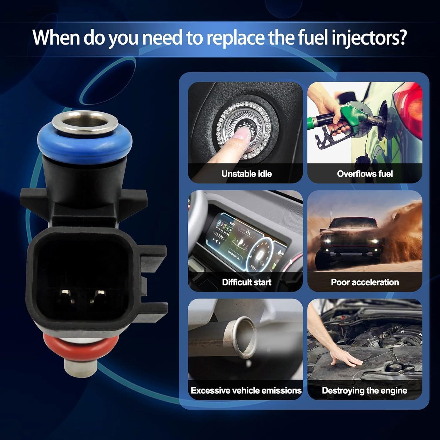 1 Set of 6 Fuel Injectors For Chrysler Dodge Ram Jeep 3.6L 5184085AC 0280158233