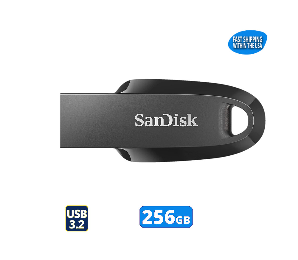 SanDisk Ultra Curve 256GB USB 3.2 Flash Drive Memory Stick for Computers Laptops