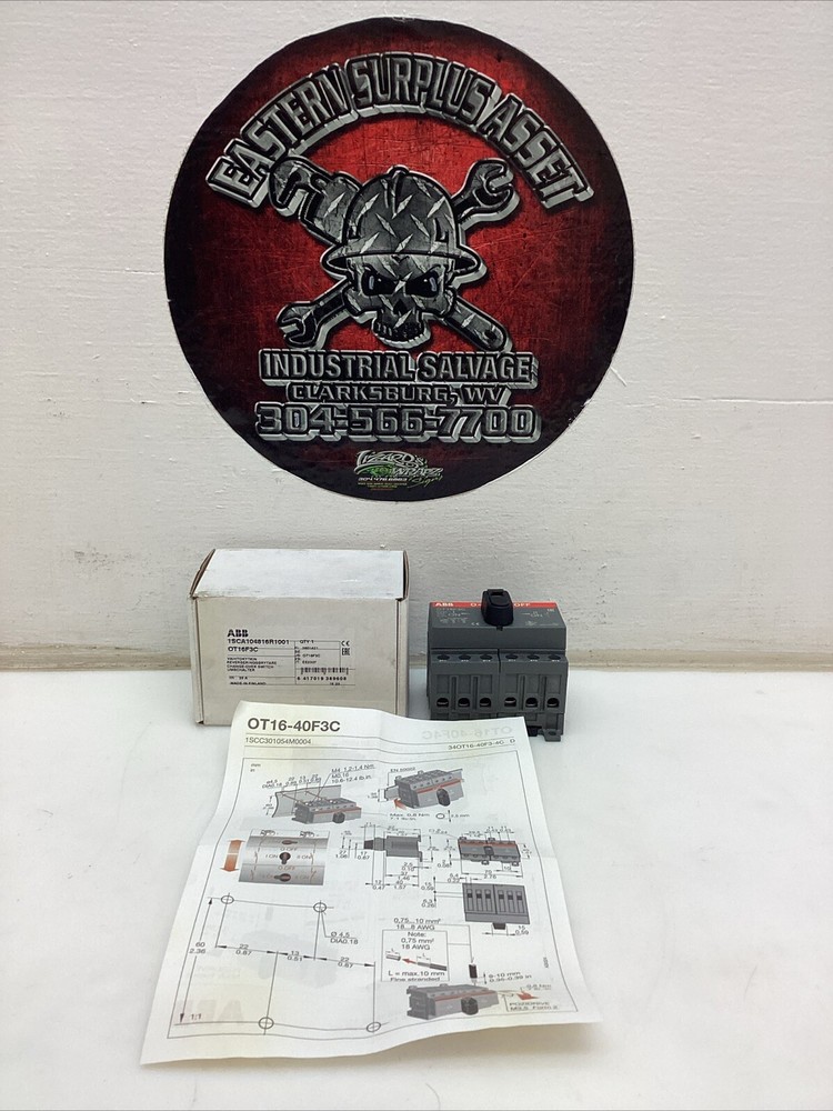 ABB Manual Transfer Switch *NIB* OT16F3C 3 POLE 16A