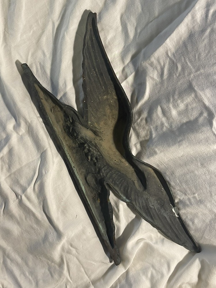 LARGE Antique Solid Bronze Patriotic Honor Roll Eagle Architectural Salvage