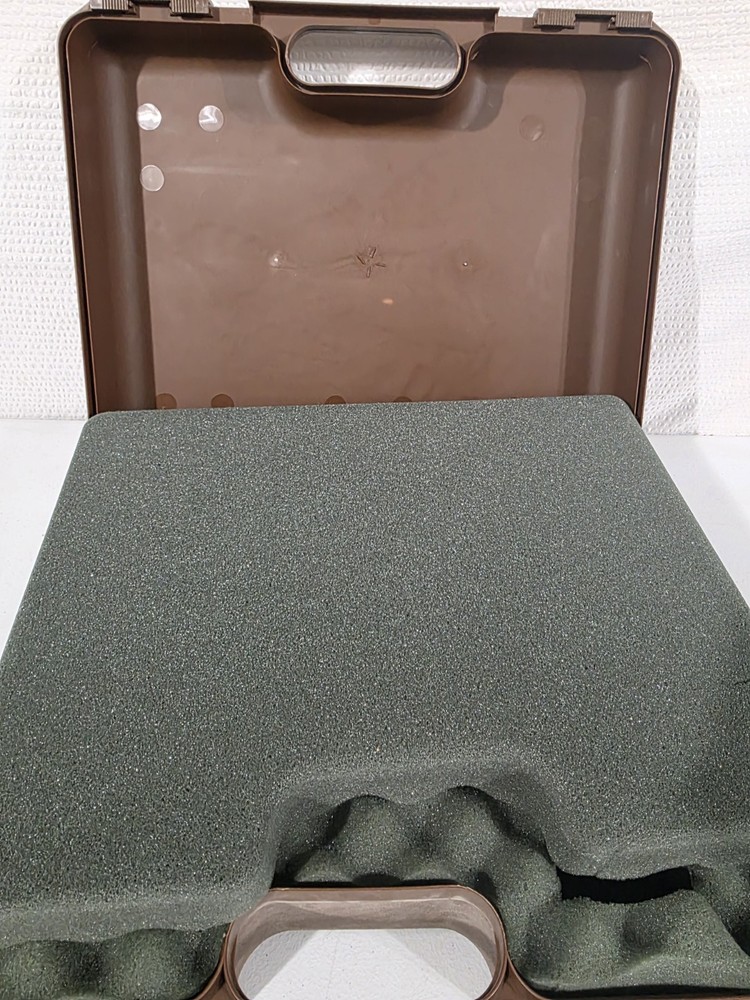 Doskocil Hard Plastic Pistol Gun Case Eagle Design Mold on Front Brown