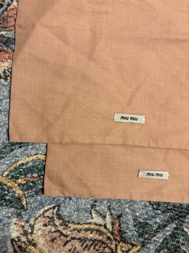 Authentic Miu Miu Shoe Box + 2 Dust Bags Replacement Packaging — Read