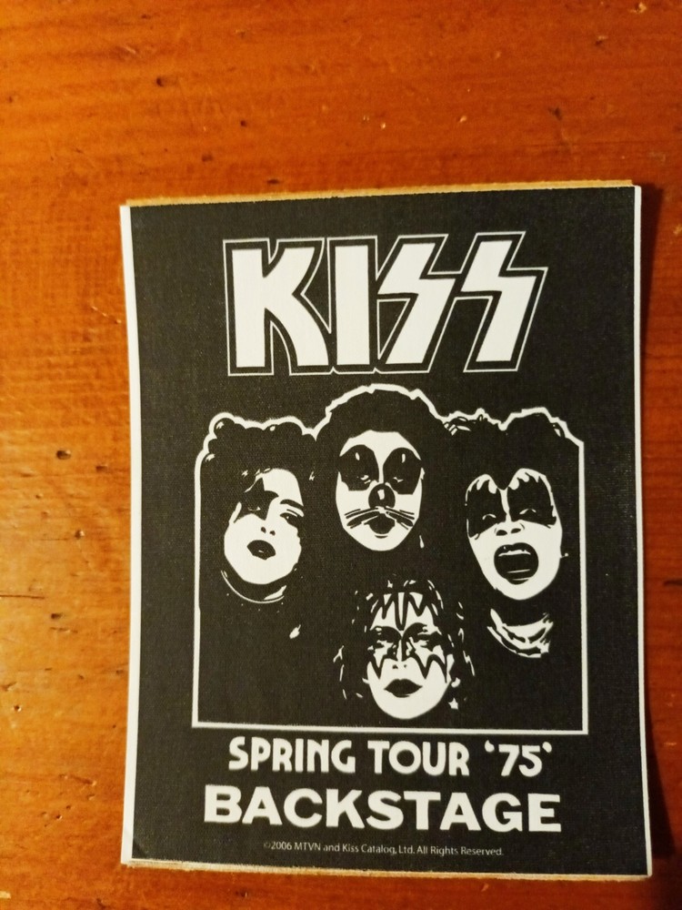 KISS Spring Tour '75 Backstage Sticker 2006 MTVN Kiss Catalog