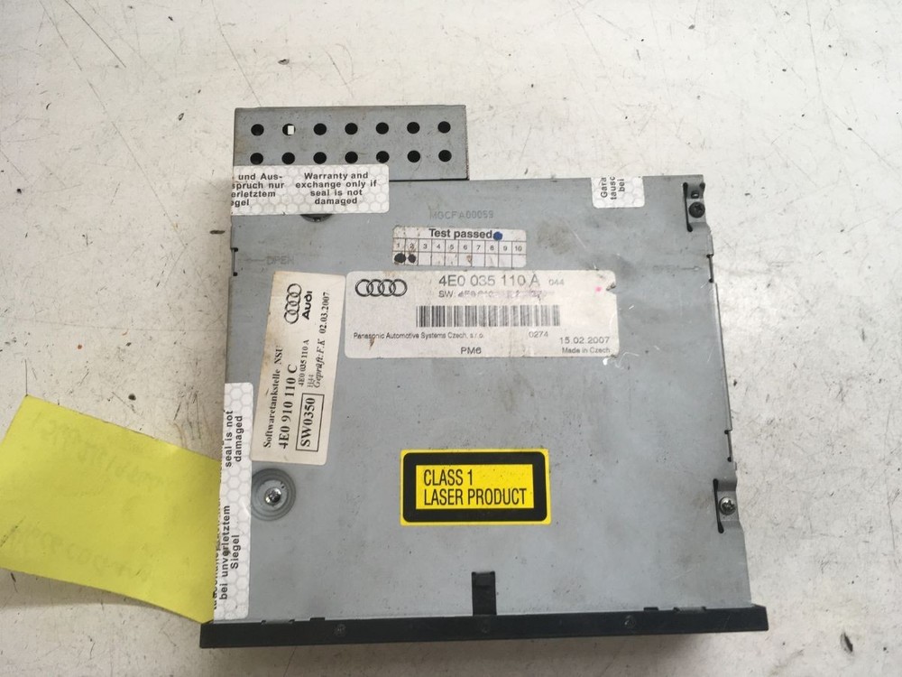 AUDI A6 C6 4F (2005 > 2011) 6 DISC CD CHANGER MODULE 4E0035110A