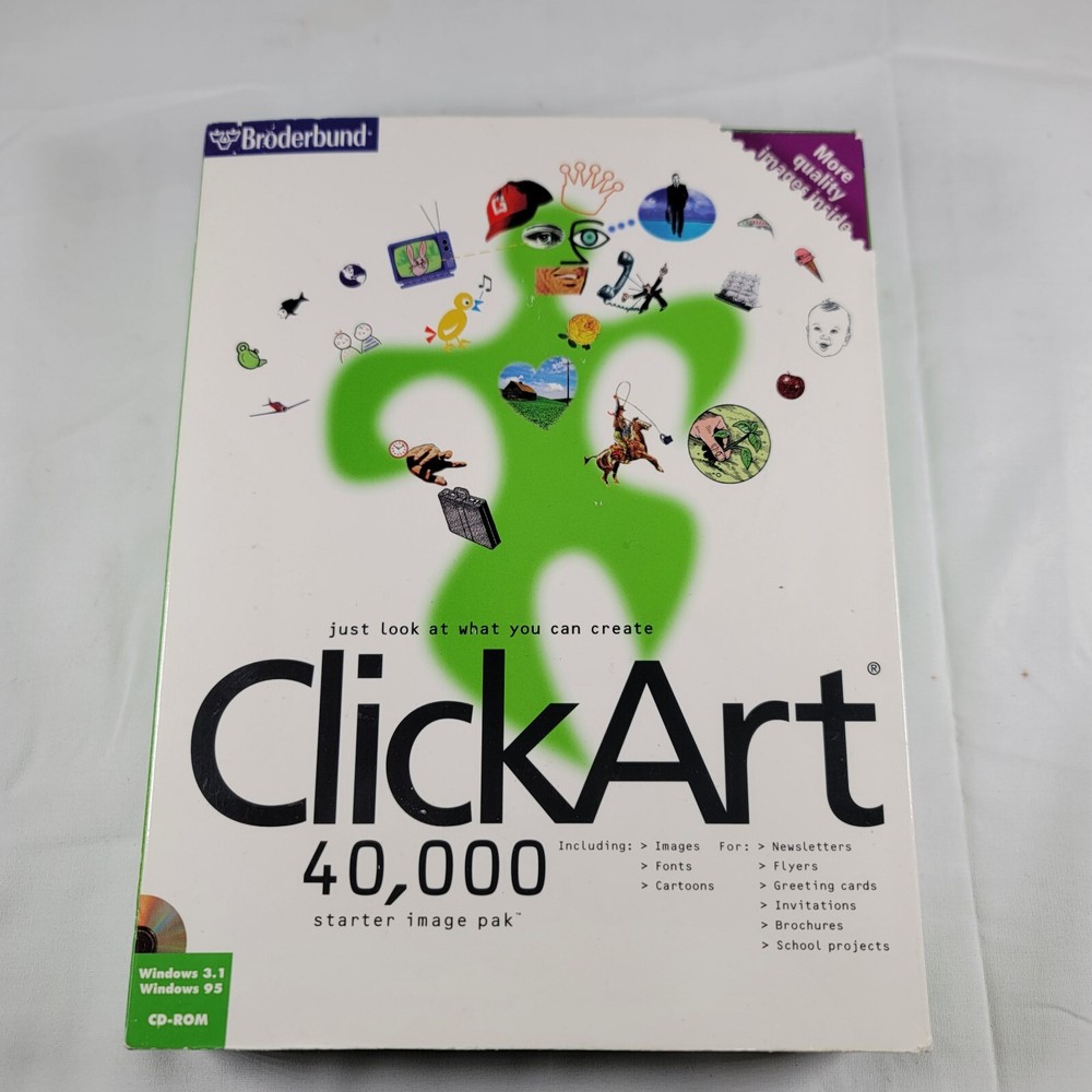 Click Art 40,000 Starter Image Pak Software 4 PC Users Guide Visual Catalog 3CDs