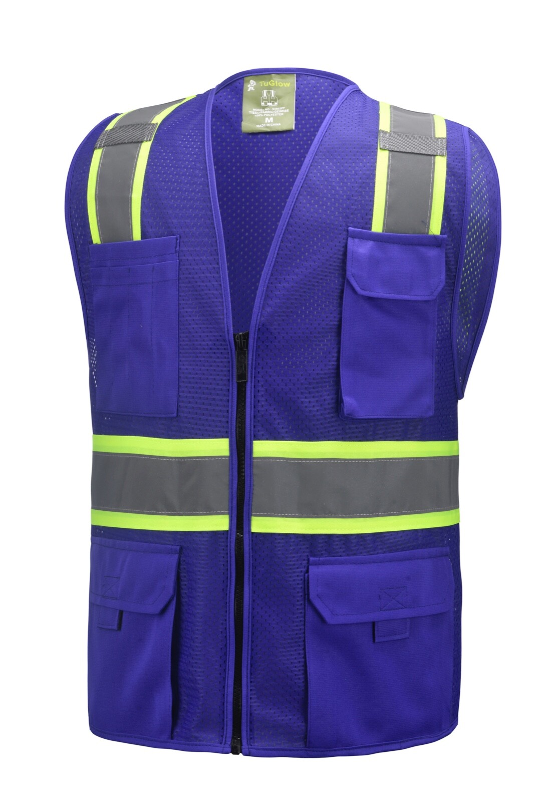 PurpleTwo Tones Safety Vest ,With Multi-Pocket Tool
