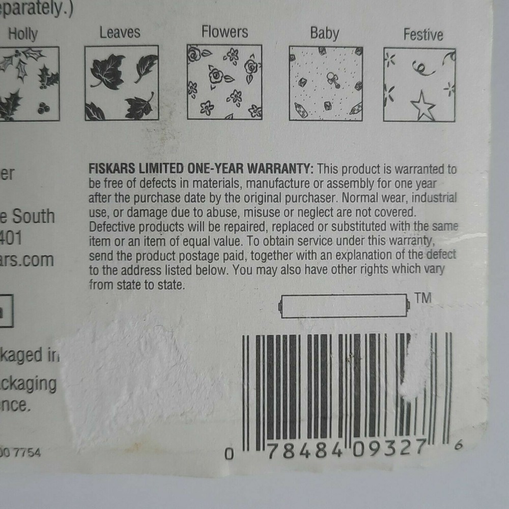 Fiskars Brayer Backgrounds 9327 Interchangeable Decorative Festive Roller Crafts