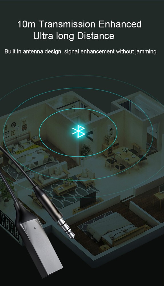 Bluetooth AUX Adapter 3.5mm Jack Wireless Car Stereo Music Transmitter Receiver