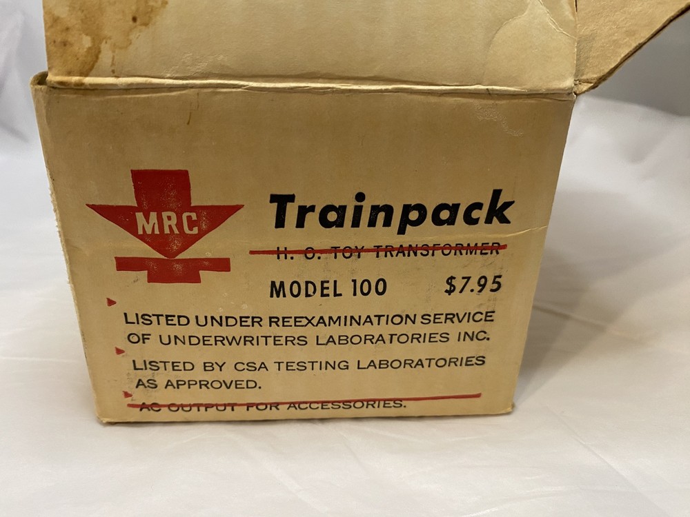 MRC Train pack HO Train Control Model 100 USA Model Rectifier Corp