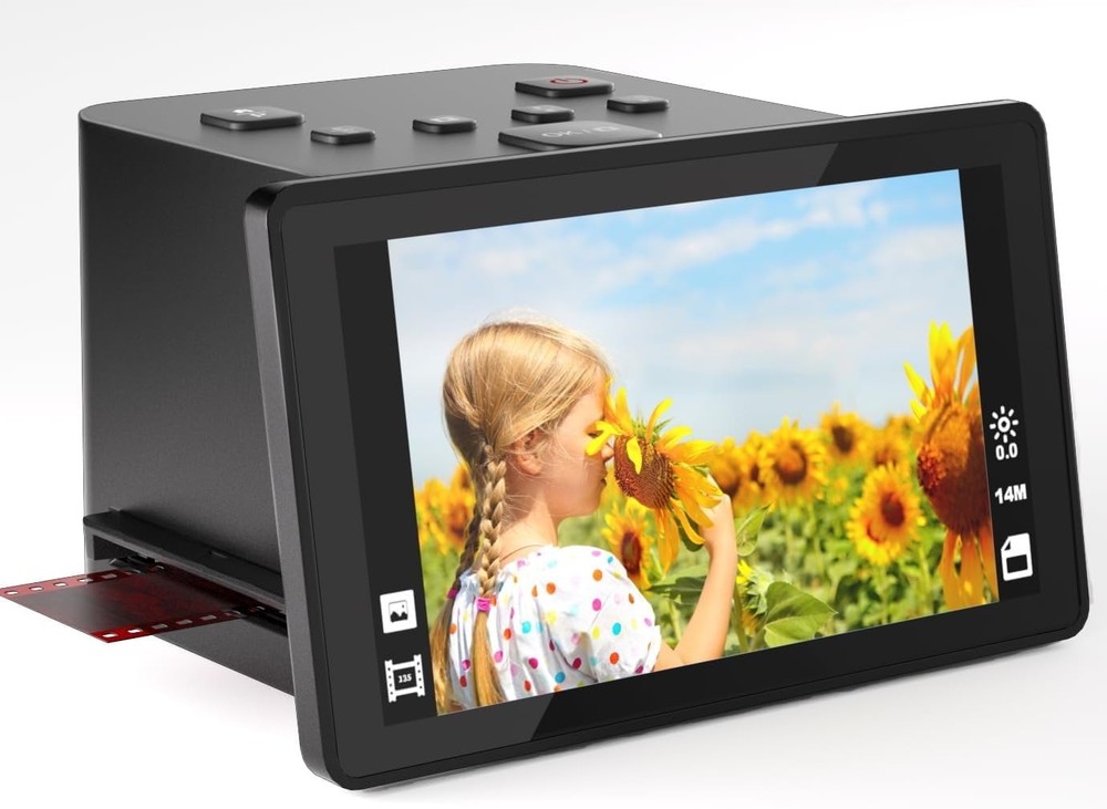 DIGITNOW Slide & Negative Scanner with 5" LCD Screen, Black