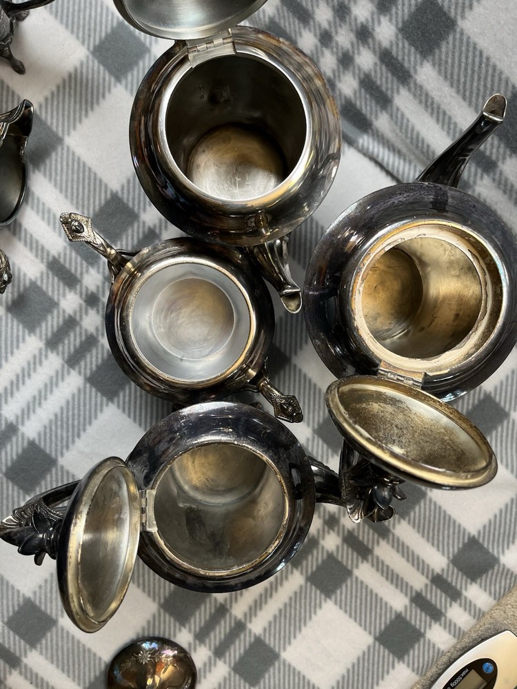 Meriden Britannia Silverplate Tea & Coffee Pattern 1881 9pc Set Victorian