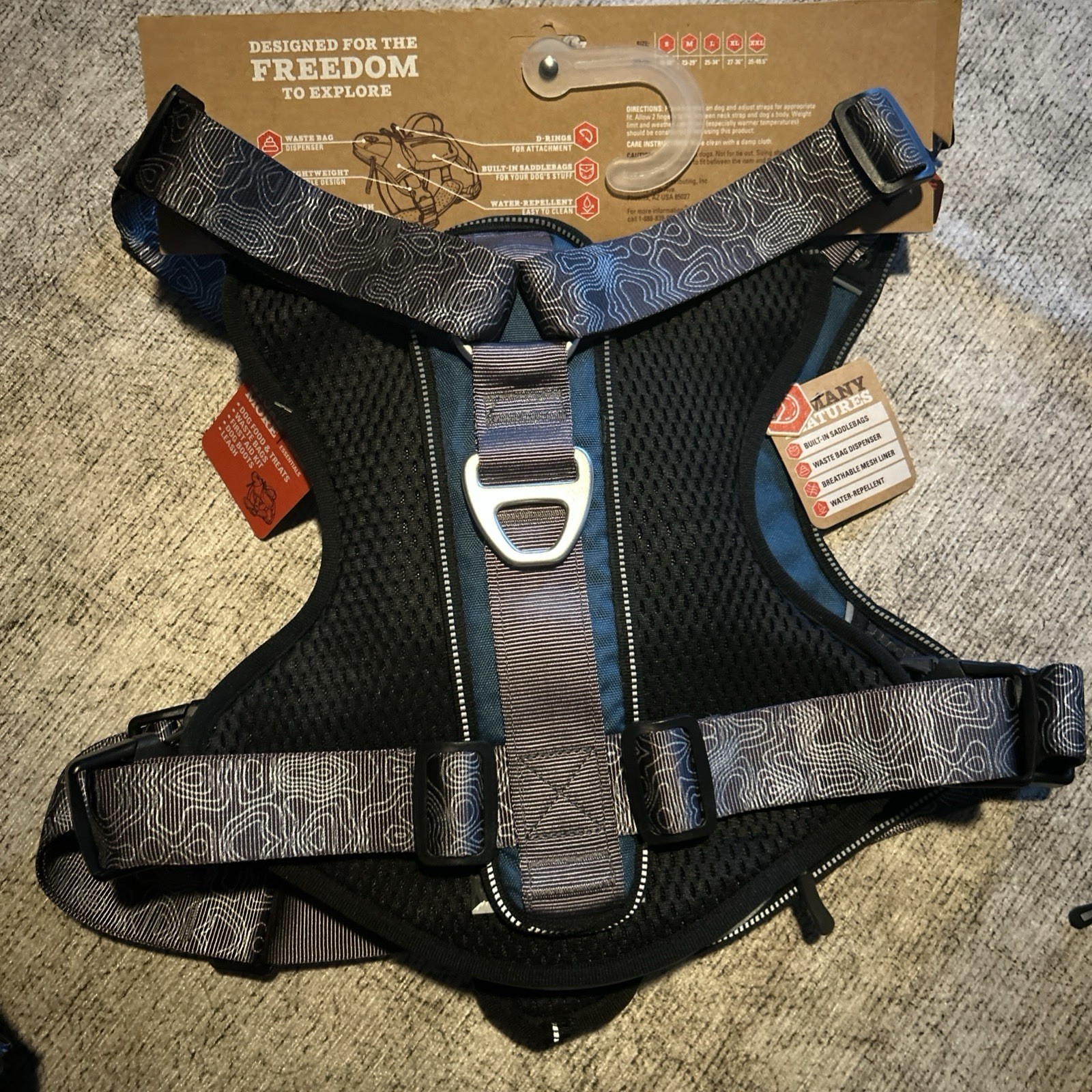 Arcadia Trail Quick-Dry Dog Reflective Adjustable Backpack Harness S,XL,XXL NWT