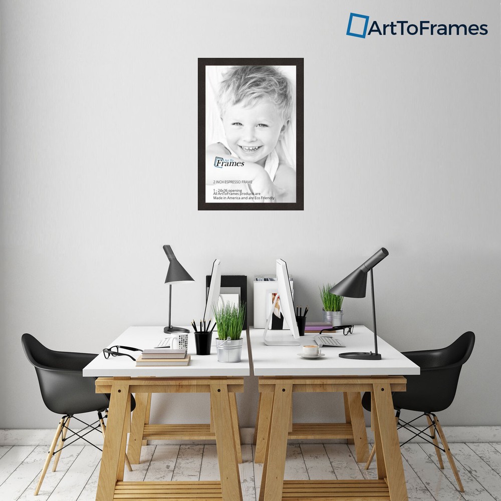 ArtToFrames 2" Custom Poster Frame Brown Espresso Walnut 3914 Large