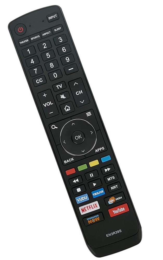 EN3R39S Remote Control Replacement for Sharp Smart TV Black