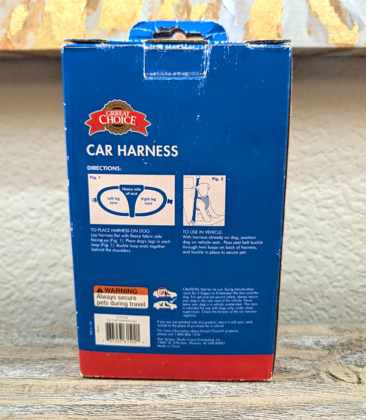 Dog Car Harness XL 60-120 lbs Grreat Choice Travel Safety Vest New in Box