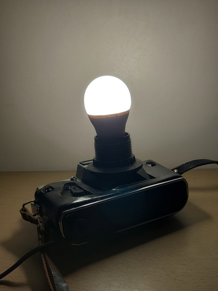 Soviet handmade Zenit camera Lamp. Works. USSR Light fixture