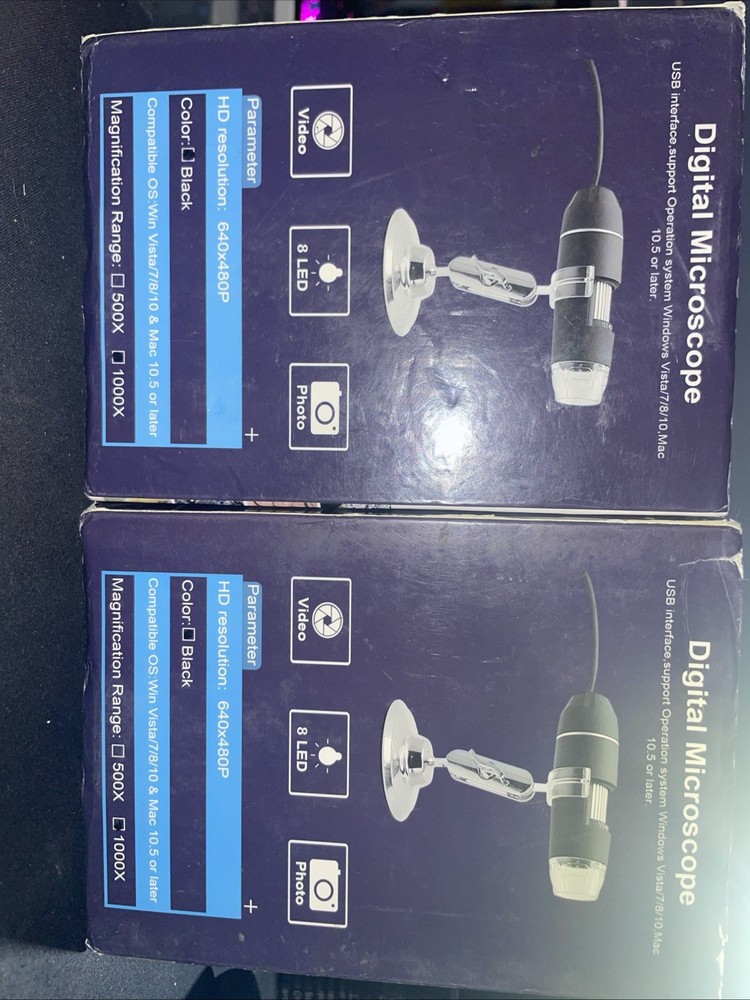 USB Digital Microscope 1000X Magnification with LED Lights