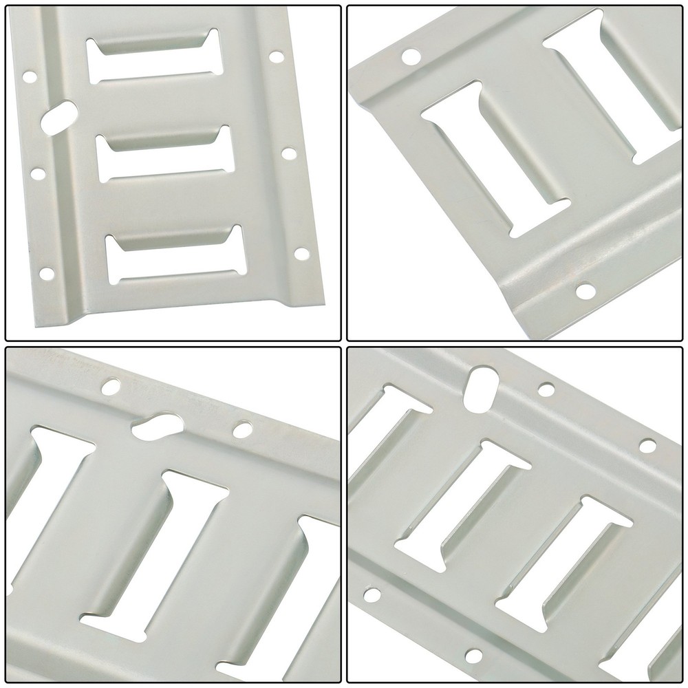 4 Piece 4' Galvanized E Track Rail Set Silver Finish For Garages Vans Trailers