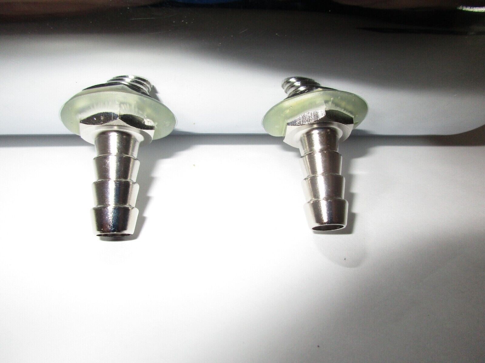 CHROMED ALUMINUM POWER STEERING OVERFLOW REMOTE RESERVOIR 12 oz. UNIVERSAL #9968