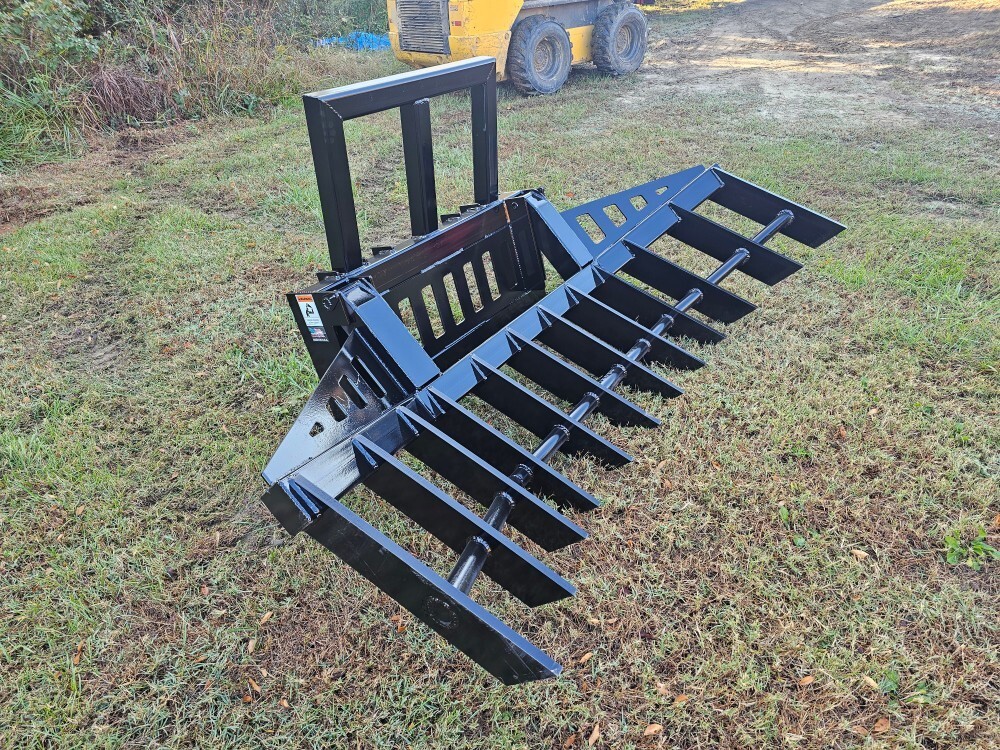 96" Severe Duty Root Rake/skidsteer/tractor Universal Hookup