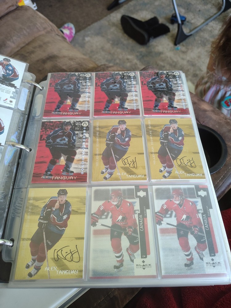 binder Alex Tanguay cards