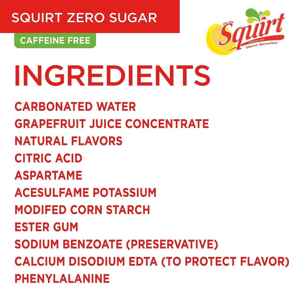 Soda Zero Sugar Grapefruit 12 fl oz Cans 12 Pack