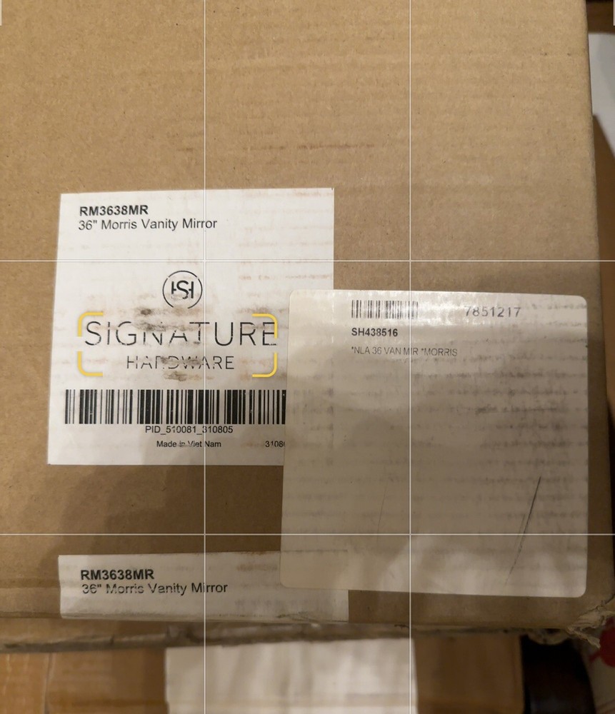 Signature Hardware 36” Morris Vanity Mirror