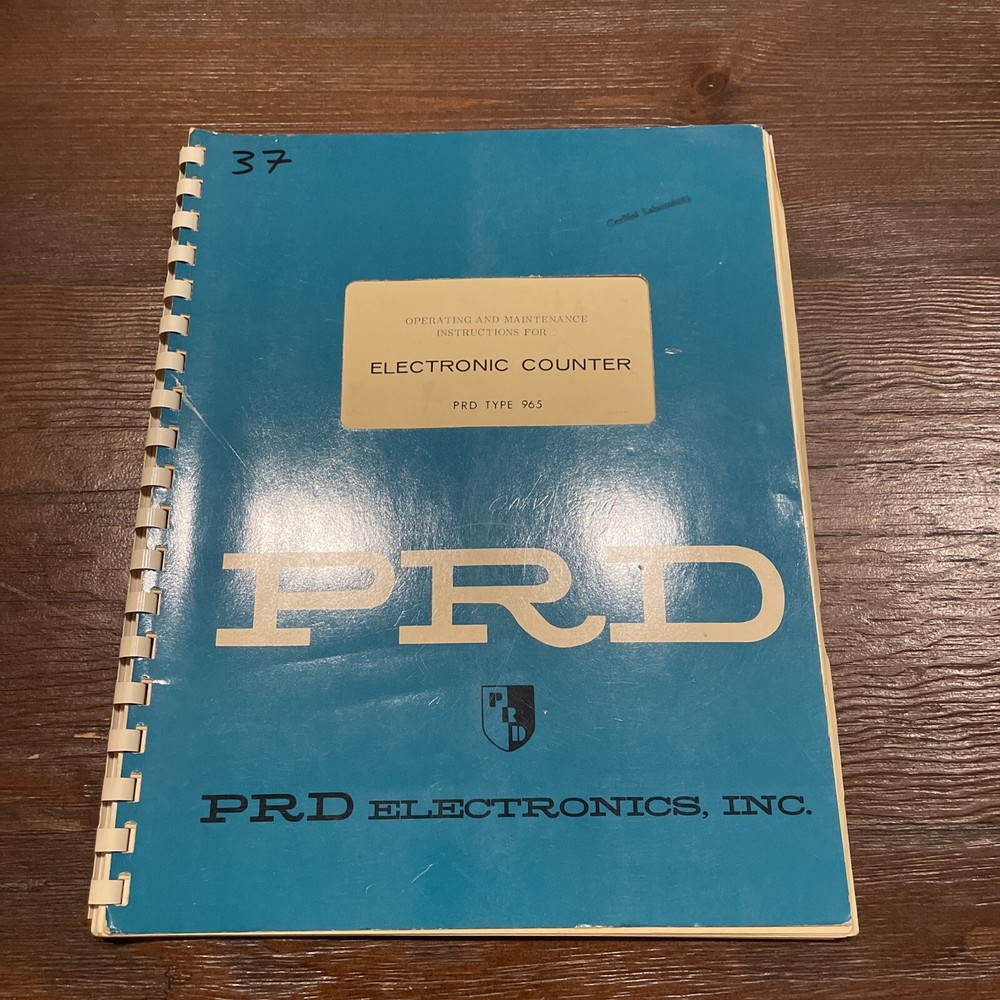PRD Electronics Type 965 Electronic Counter Operating Instructions 1964
