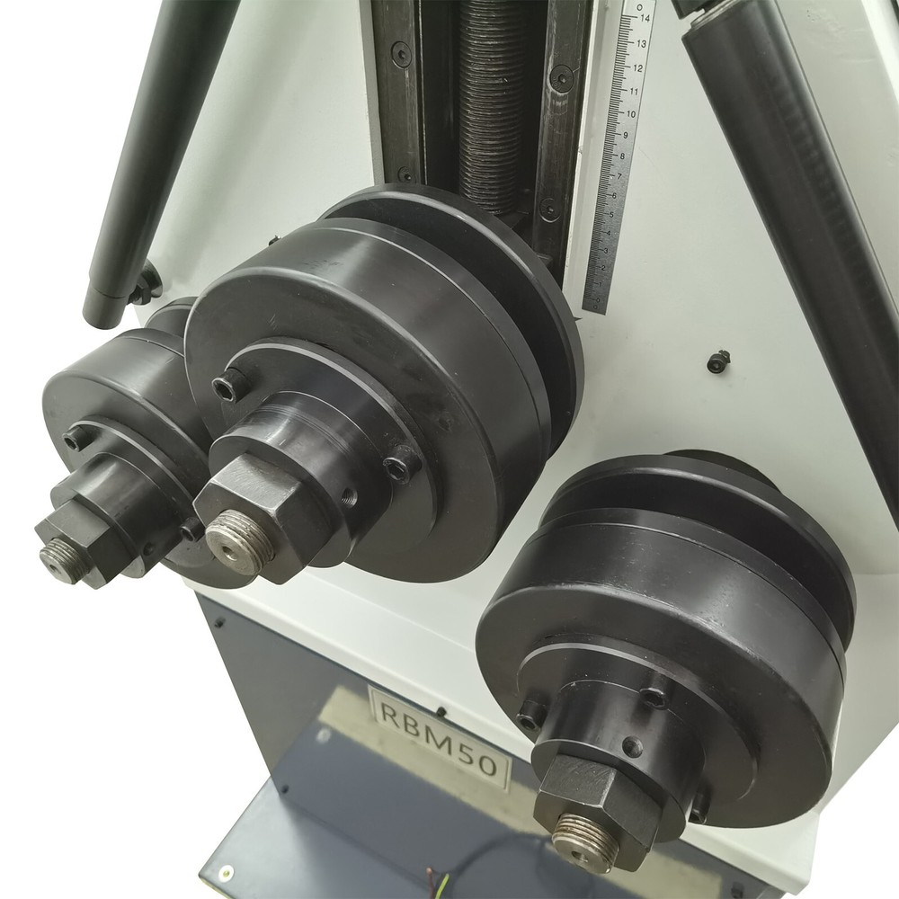 Vertical RBM50 Roll Bender 220V 1PH Three Rollers Round Bending Machine 2.2KW