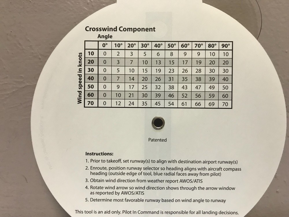 Professional Pilot Runway Selector Tool & Crosswind Component, p/n WPS-RS