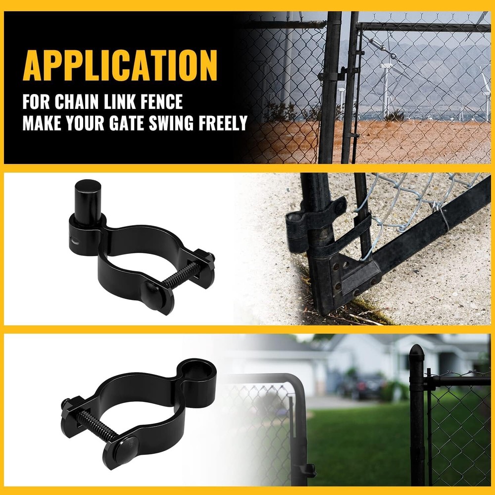 1-3/8" Chain Link Fence Gate Hinge Kit, Gate Post Hinge Kit Include Female Gate