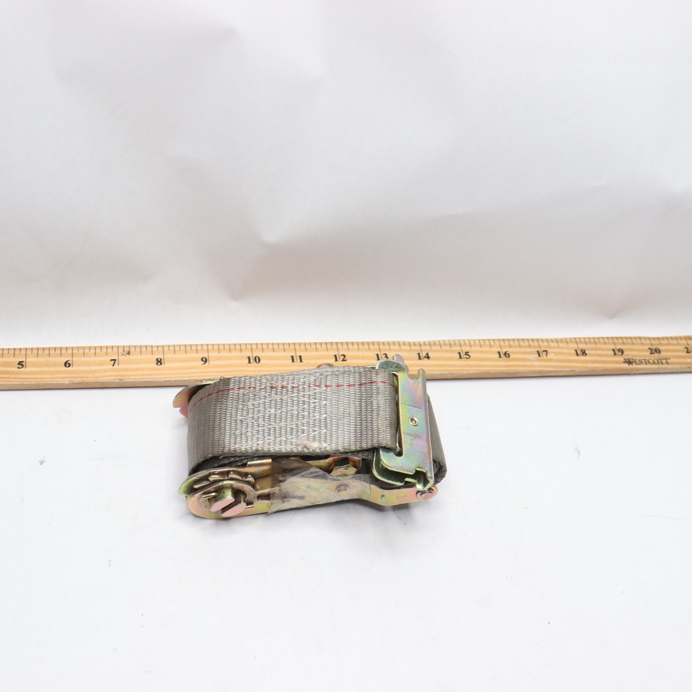 USCC Cargo Control Ratchet Strap Polyester Gray 2" x 4'