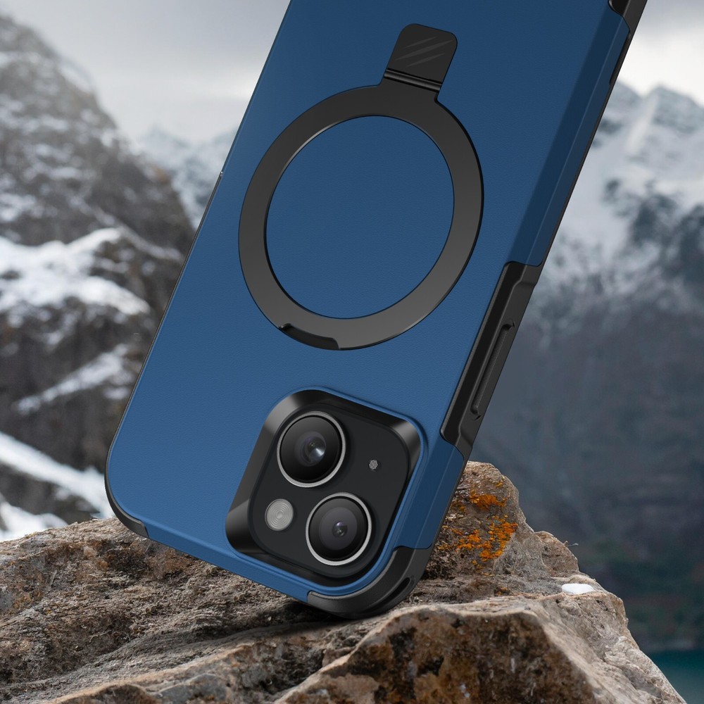 For iPhone 14 15 Plus 15 Pro Max Case MagSafe Ring Stand & Shockproof Protector