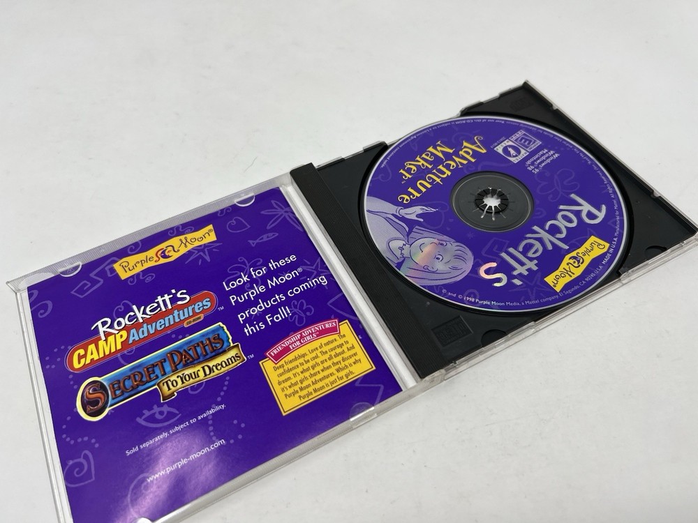 Purple Moon Rockett's Adventure Maker PC CD Windows Mac