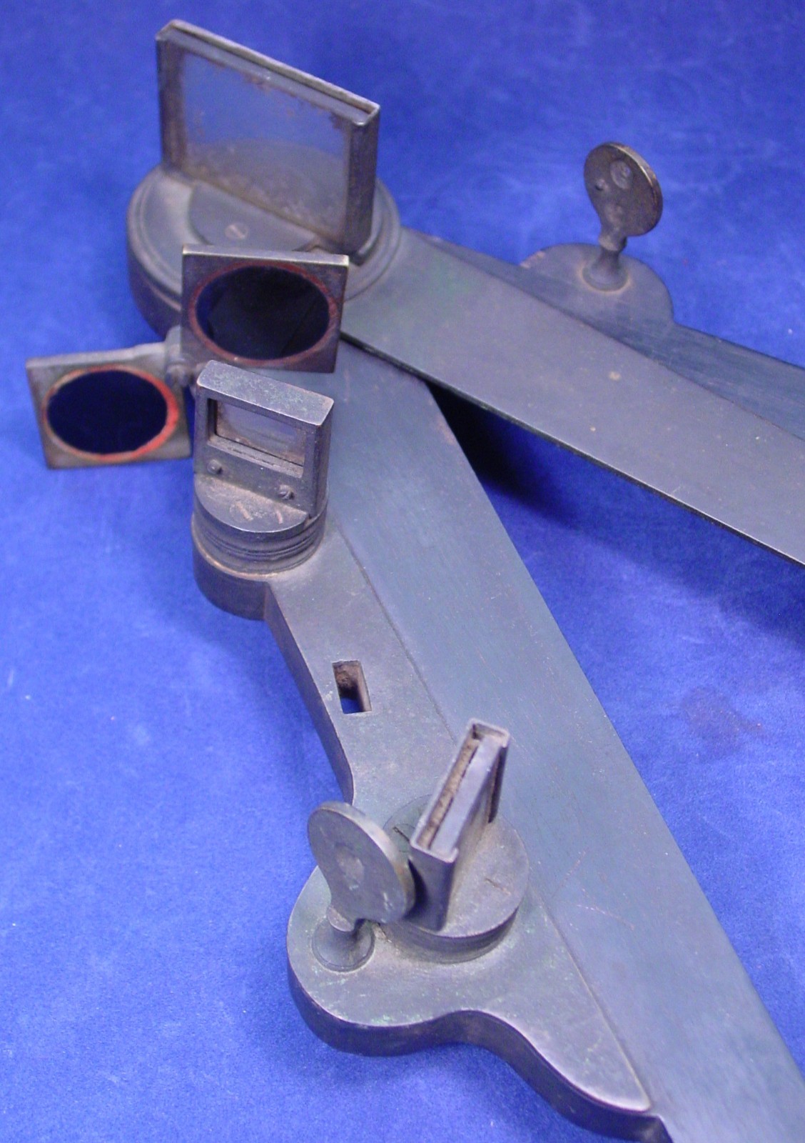 18th Century James Chapman Large 17" Marine Hadley's Quadrant Scroll Work on Arm