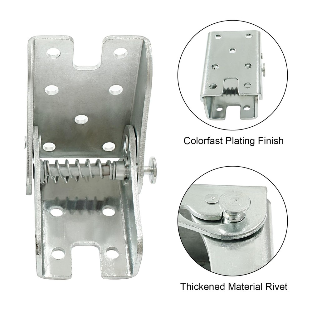 Suiwotin 2pcs Folding Hinge Bracket, Self Locking Hinges 90 Degree Foldable T...