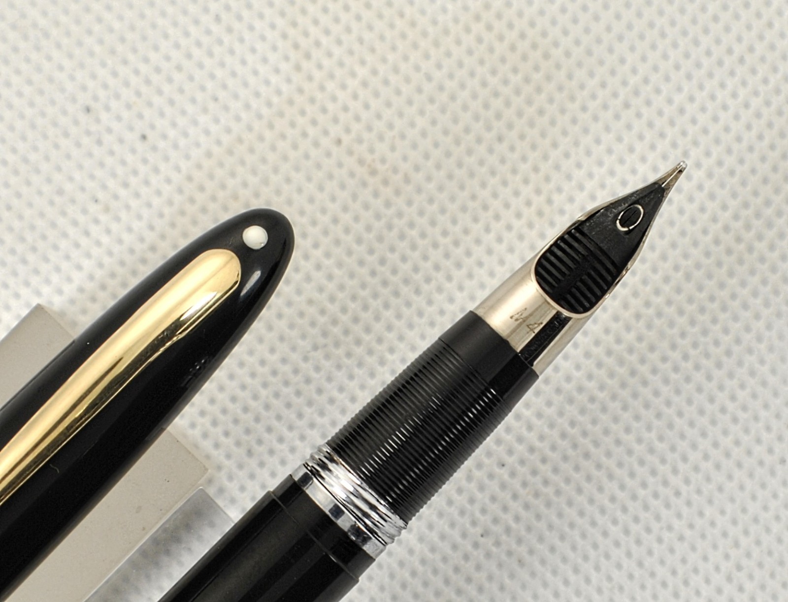 Very Nice Black Snorkel Statesman, Smooth Medium Palladium Nib, RESTORED