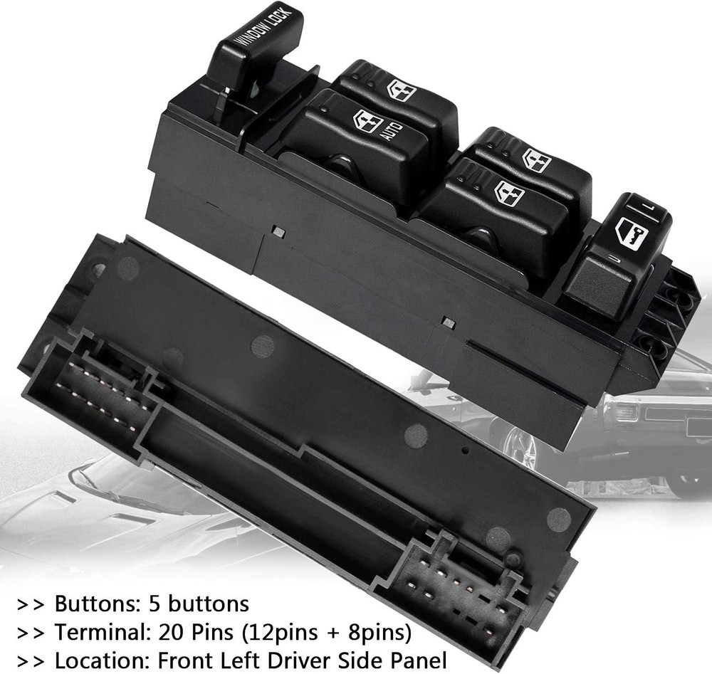 19259961 Power Window Switch Front Driver Side Compatible for 2000-2002 Chevy Si