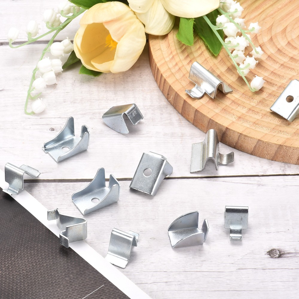 For 15pcs 10mm Triangle Shaped Adjustable Shelf Clips, Silver