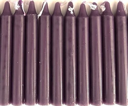 10 Purple Chime (Mini Taper) Ritual Spell Candles!