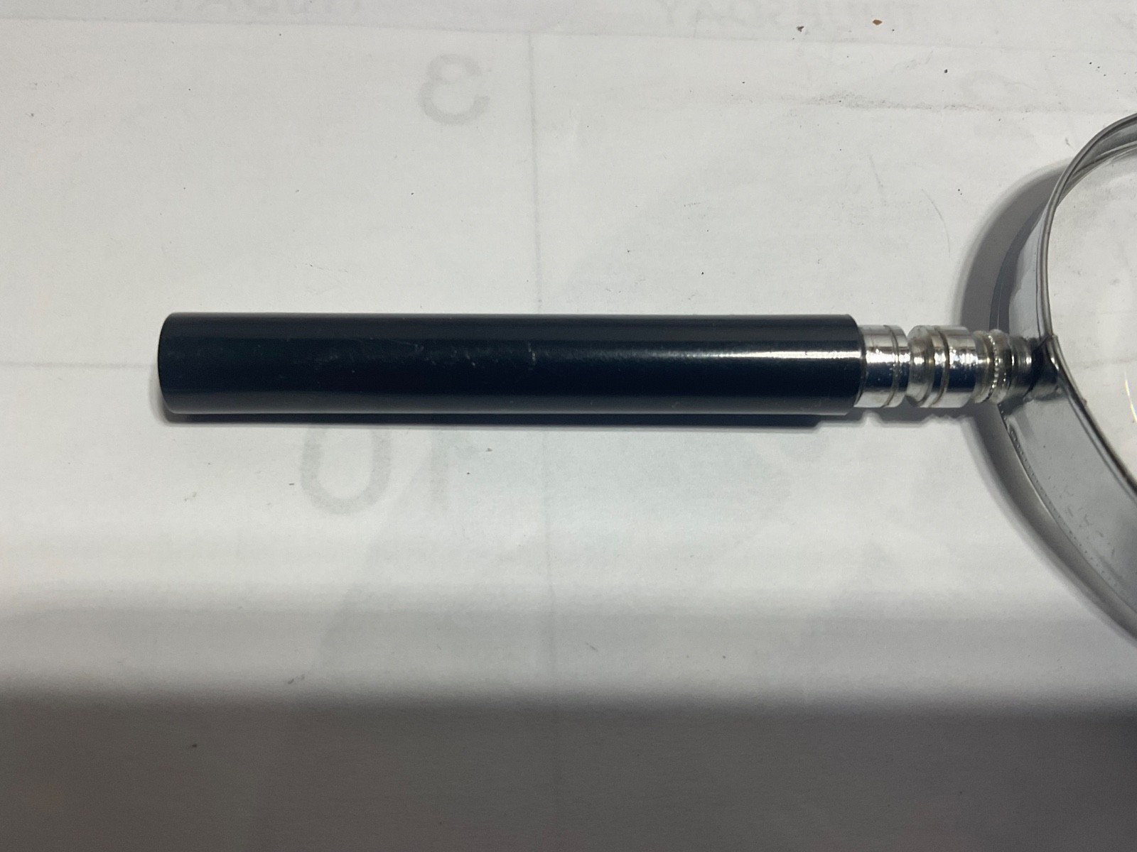 Vintage Magnifying Glass - Glass Lens Metal Frame - Made in Japan