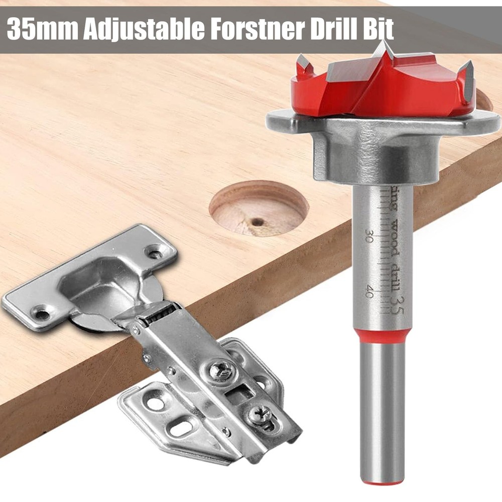 35Mm Concealed Hinge Jig Kit Adjustable Depth Carbide Forstner Drill Bit Hinge