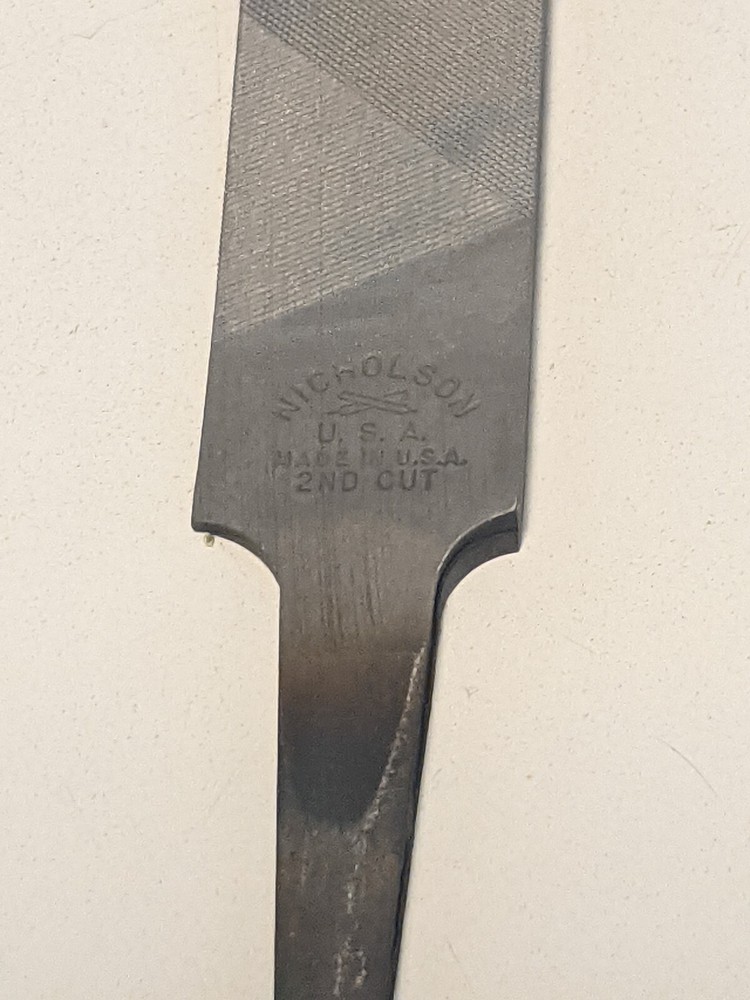 NICHOLSON 8" AMERICAN PATTERN KNIFE SECOND CUT FILE USA
