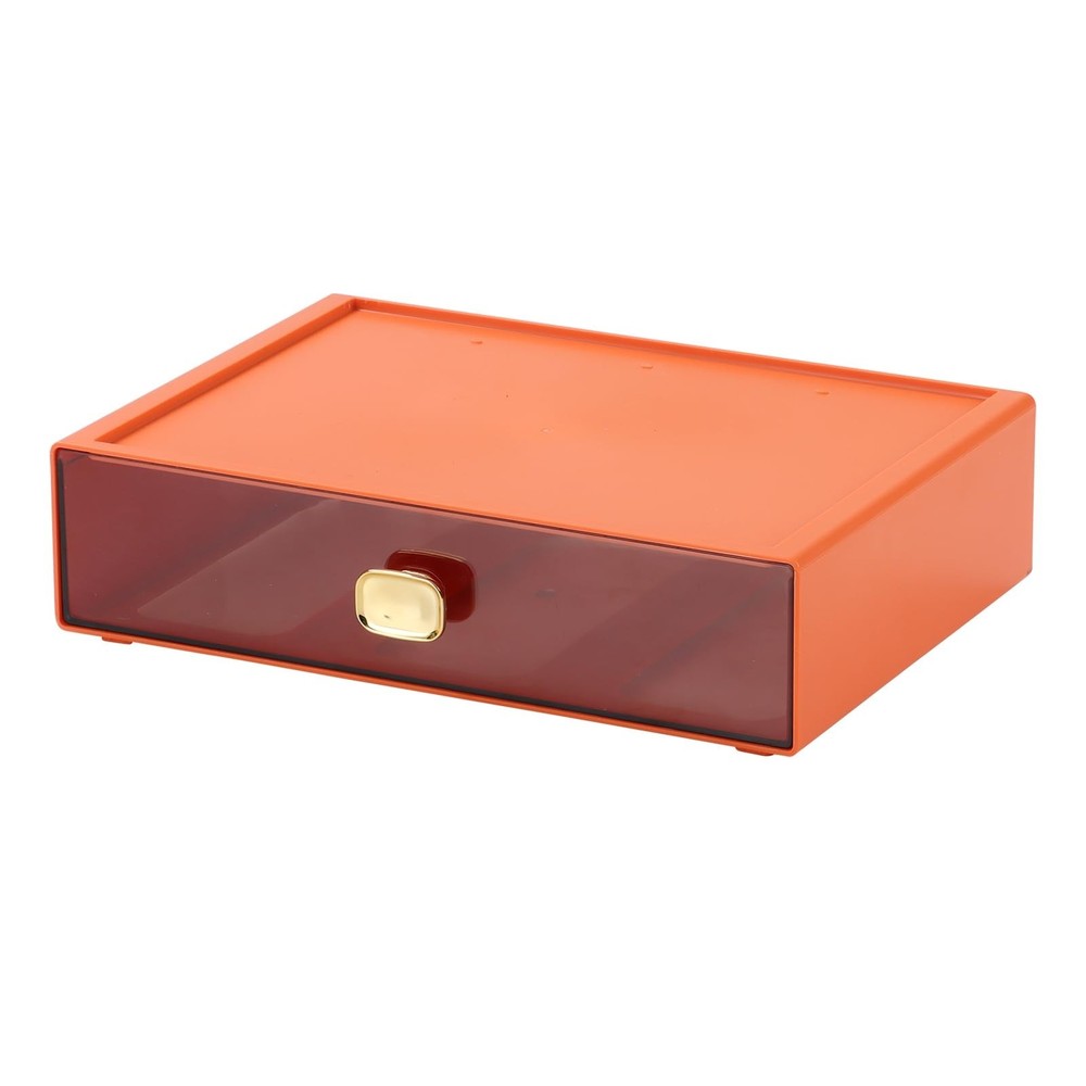 Spacious Desktop Storage Box, 1 Large Storage Drawer, Stackable Office Desk D...