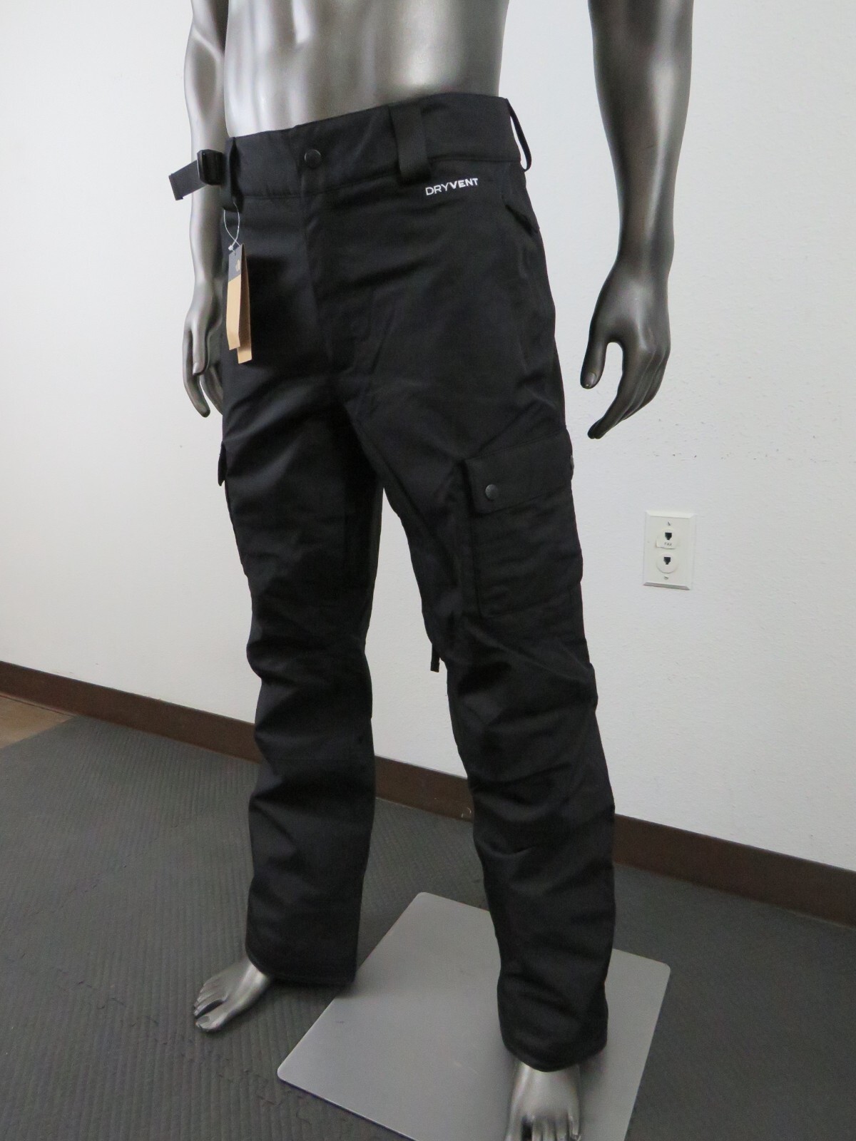 Mens The North Face Slashback Cargo Ski Board Shell Waterproof Snow Pants Black