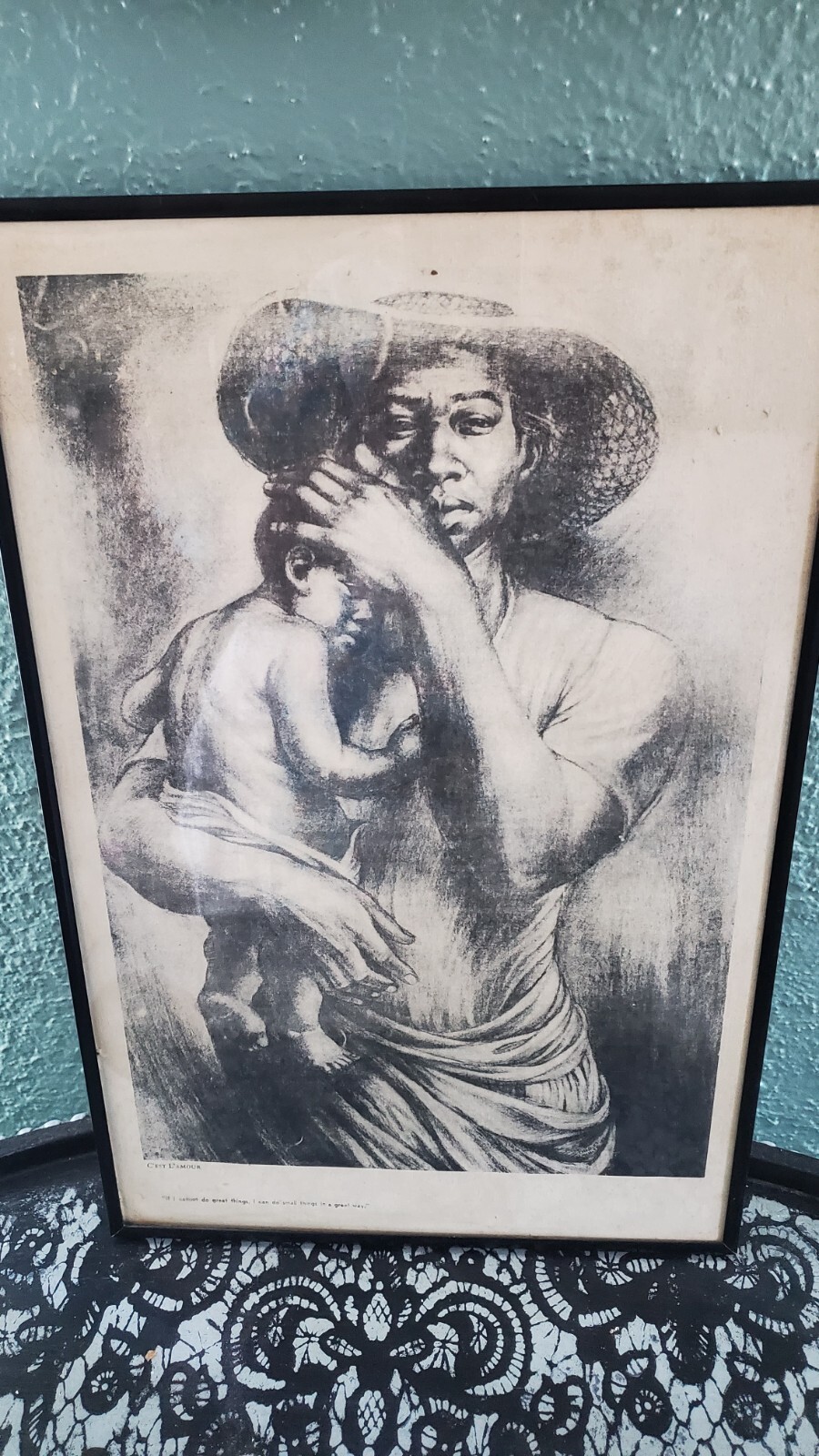 VTG Charles Wilbert White  Lithograph  Ye Shall Inherit The Earth  " 1953 Signed