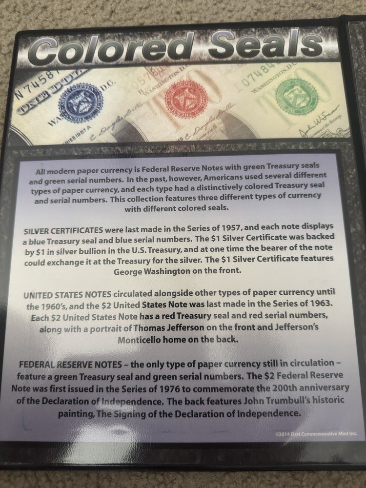 Colored Seals Money